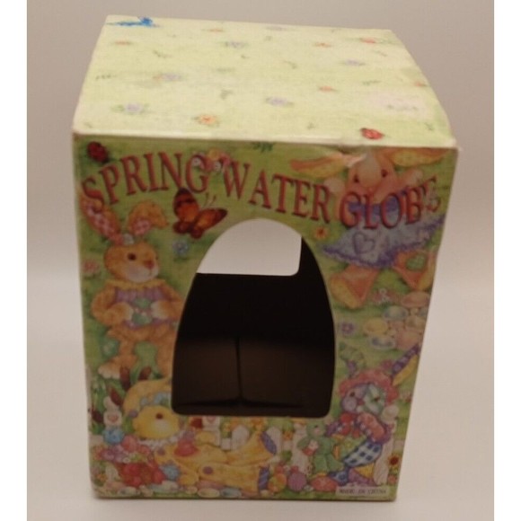 Easter Spring Water Globe Musical " Easter Parade" Peter Cottontail Egg Shaped - Picture 5 of 6